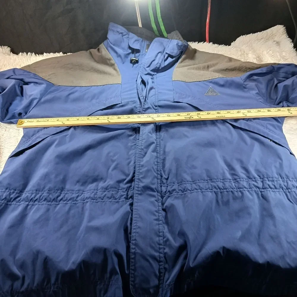 Nike ACG Storm Fit Men's Mountain Parka Blue/Gray Colorblock 90's Vintage XL....
